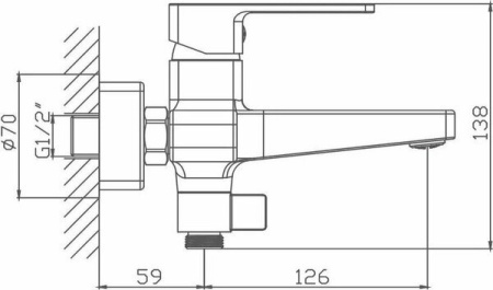 Смеситель для ванны Haiba HB60615-7